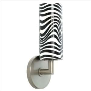    BK/WT Black and White Zebra ADA Series Cased Glass Sconce Shade