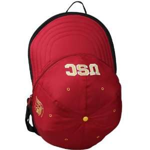  Players Pack USC Expandable Baseball cap Shape Backpack 