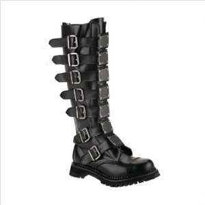    Demonia REA30/B/LE Mens Reaper 30 Boots in Black Leather Baby