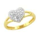 10Kt Gold 1/4 cttw Diamond Heart Ring