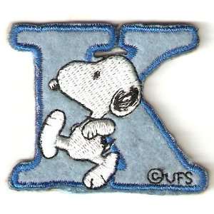  Snoopy ABCs Alphabet Letter K Iron On / Sew On Patch 