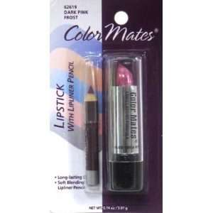  Color Mates Lipstick with Liner Pencil Dark Pink Frost 0 