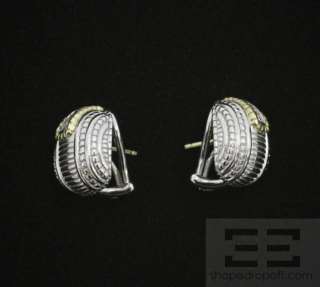 Judith Ripka 18K Yellow Gold, Sterling Silver & Diamond Berge Earrings 