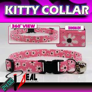 Breakaway SAFETY CAT Collar * HOT PINK Cutie Daisy  