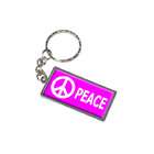 Graphics and More Peace Symbol   Pink   New Keychain Ring