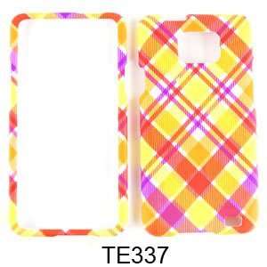   CASE COVER FOR SAMSUNG GALAXY S II / ATTAIN I777 PINK YELLOW PLAID