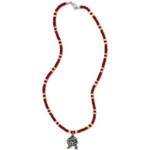  Maryland Terrapins Mens Wood Bead Necklace: Sports 