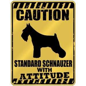   Standard Schnauzer With Attitude  Parking Sign Dog: Home & Kitchen