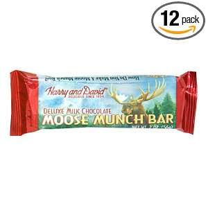 Harry & David Moose Munch Milk Chocolate, 2 Ounce Bar (Pack of 12 