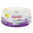 15 pack maxell 4x dvd rw 4 7gb branded blank