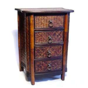  Bamboo Rattan Dresser Chest of Drawers Table Furniture 