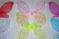 large NEON BUTTERFLY WINGS~TINKERBELL ANGEL DRESS UP  