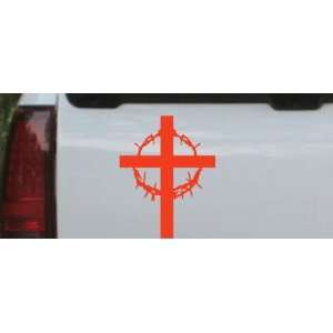  Cross With Thorns Christian Car Window Wall Laptop Decal 