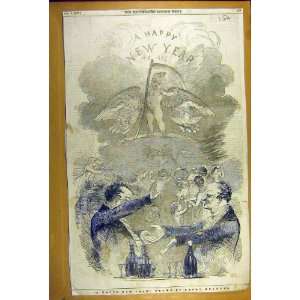  1848 Happy New Year Sketch Meadows Party Celebrations 