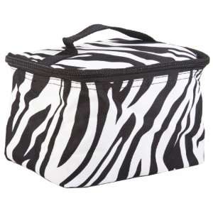  Cute! Cosmetic Makeup Bag Case Zebra Print Black White 