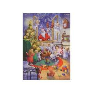   : Santa at the Window Vintage Style Advent Calendar: Office Products