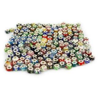 LOT 50 AUTHENTIC STERLING 925 SILVER MURANO GLASS BEAD  