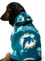 Dog sweater, jacket, Fleece Miami Dolphins XSmall  