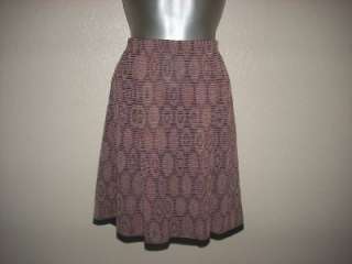 Stunning MISSONI Italy Pink Black Tan Cotton Zig Zag Skirt US Size 6 