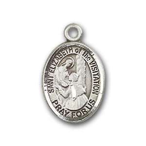   St. Elizabeth of the Visitation Charm and Polished Pin Brooch Jewelry