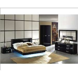 Modern Bedroom Set in Black Made in Italy 33B91 