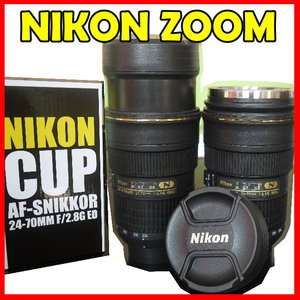 Nikon ZOOM Lens 24 70mm Coffee Cup Mug 1:1 w/ bag  