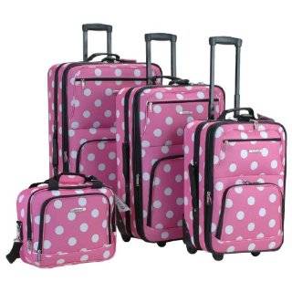    3 Piece Zebra Print Suitcase Set Luggage Hot Pink Trim: Clothing