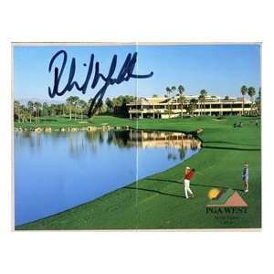 Phil Mickelson Autographed PGA Score Card:  Sports 