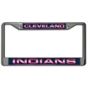   Indians Laser Cut Chrome License Plate Frame