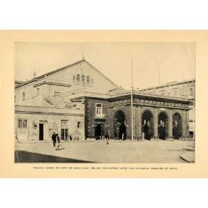  1905 Print Teatro Tacon National Theatre of Cuba Havana 