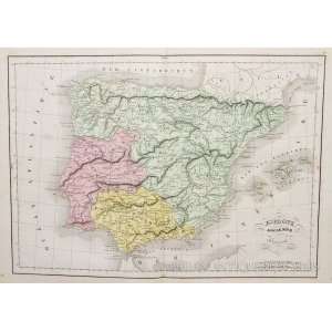  Delamarche Map of Ancient Spain (1858)