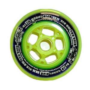   816 XX Grip Yellow and Translucent Blue 72mm Inline Wheel Sports