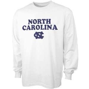 North Carolina Tar Heels (UNC) Youth White School Mascot Long Sleeve T 