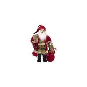 21 Festive Red and Green Santa Claus Christmas Figure:  