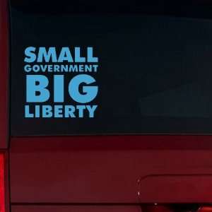  Small Government Big Liberty Window Decal (Ice Blue 