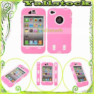 New Hard Case Cover Defender Box  As an otter for iPhone 4 4G Pink 