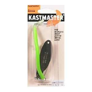  Acme Tackle   Kastmaster 1  1/2 Tube Chrome /Green Sports 