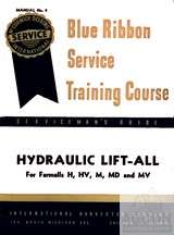 Farmall Hydraulic Lift All H HV M MD MV Tractor Manual  