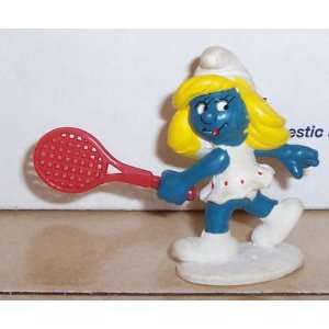  1981 Peyo Schleich Smurf #15 Tennis Smurfette #20135 