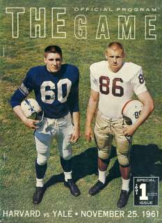 1961 Harvard v Yale Football Program  