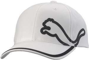 PUMA MONOLINE RELAXED FIT HAT CAP 2012 WHITE/BLACK NWT 847744000299 