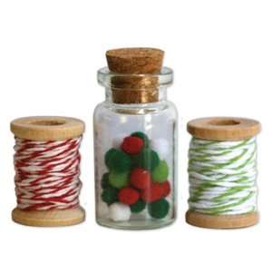     Christmas   Mini Pom Poms and Twine Spools Arts, Crafts & Sewing