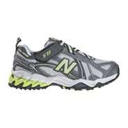New Balance Girls 573 Trail Running Shoe   Gray/White/Lime at  