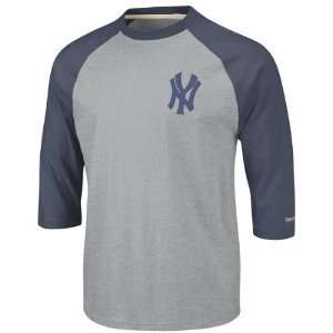  New York Yankees Cooperstown 3/4 Sleeve Raglan Jersey Crew Shirt 