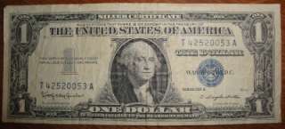 1957 $1 one dollar silver certificate  