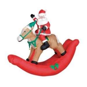  Santa on a Rocking Horse Inflatable: Home & Kitchen