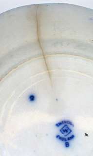 ANTIQUE ENGLAND STAFFORDSHIRE FLOW BLUE SHANGHAI PLATE  