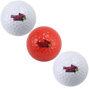  Illinois State Redbirds Three Pack of Golf Balls Sports 