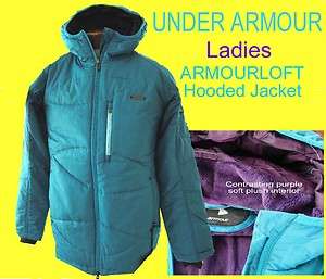 NEW $174 Ladies UNDER ARMOUR ColdGear ARMOURLOFT Hooded JACKET Ski 