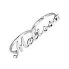 PERSONALIZED STERLING SILVER TWO 2 FINGER NAME RING
